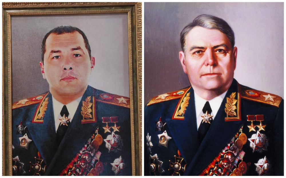 При обысках у сотрудника ГИБДД Таганрога обнаружили его портрет в образе маршала