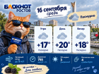 Небольшое похолодание прогнозируют в Ростове 16 сентября