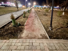 В Красном Сулине парк затопило грязью после дорогостоящего благоустройства