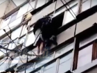 Героическое спасение выпавшей с балкона четвертого этажа женщины в Ростове попало на видео
