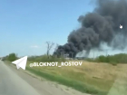 В Азовском районе горит склад по дороге на Павло-Очаковскую косу