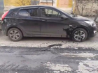 Ставшую жертвой жутких дорожных работ в Ростове красавицу-иномарку сняли на видео