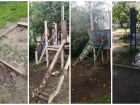 Ростовчанам предложили самим демонтировать разрушенную детскую площадку