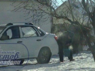 Экстремальная мойка автомобиля в мороз во дворе Ростова позабавила горожан