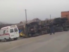 Спасение эпично опрокинувшейся фуры под Ростовом попало на видео