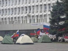 В центре Ростова разбили палаточный лагерь для съёмок фильма о событиях на Донбассе