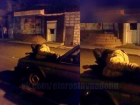 Бомж в Ростове провел ночь на капоте машины