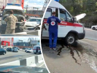 В Ростове в массовом ДТП с участием машины скорой помощи пострадали два человека