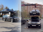 В Ростове оштрафовали каскадера Евгения Чеботарева за опасную перевозку машины на внедорожнике