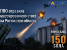 ПВО отразила массированную атаку на Ростовскую область: уничтожено почти 150 БПЛА