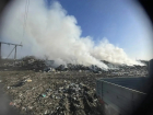 В Зернограде горят отходы на мусорном полигоне