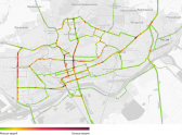 с учетом отметок о ДТП специалисты компании Яндекс сделали тепловую карту ростовских аварий