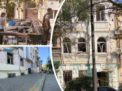Фото последствий падения беспилотника в центре Ростова 