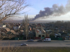 За пожаром в Аксайском районе наблюдал весь Ростов