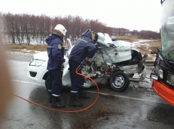 Водитель «Лады» погиб при столкновении с автобусом «Москва-Таганрог» на трассе М-4 «Дон»