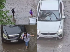 Сельмаш в Ростове ушел под воду: улицы превратились в реки