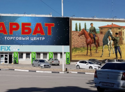 Баннер с казаками вермахта появился на здании торгового центра в Ростовской области