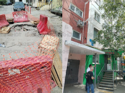 Ростовчане жалуются на провалившийся кусок дорожного полотна 