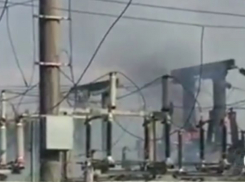 Крупный пожар со взрывом произошел на электростанции в Ростове-на-Дону