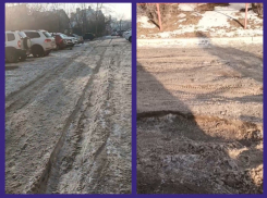 Жители Аксая страдают от замороженного льда из коллектора с нечистотами