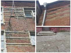 В Ростове дом с выпадающими кирпичами отремонтируют до конца марта 