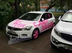 «Инфарктно» разрисовал розовой краской иномарку любимой житель Ростова