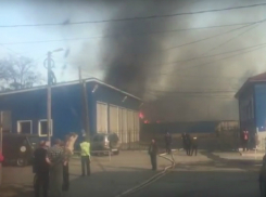 Чудовищный пожар в Константиновске Ростовской области сняли на видео очевидцы