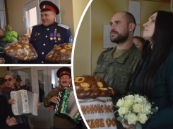 В Ростовской области для мобилизованных устроили свадьбы с караваями, казаками и букетами для невест