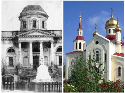 Только на фотографиях остался взорванный в советское время Свято-Никольский храм в Ростовской области