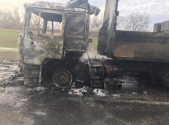 На трассе «Ростов — Таганрог» сгорел грузовик