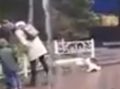 Ползающий по грязной брусчатке на глазах у «заботливой» матери ребенок шокировал ростовчан на видео 