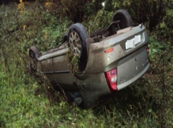 В Ростовской области перевернулся автомобиль с тремя маленькими детьми