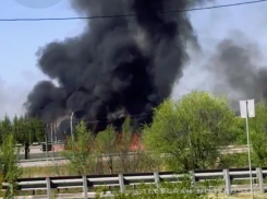 На окраине Батайска начался крупный ландшафтный пожар