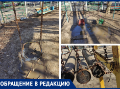 Детскую площадку в плачевном состоянии показали жители Батайска