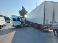 В Ростовской области маршрутка с пассажирами влетела в грузовик