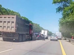 Многокилометровая пробка образовалась 19 июня на М-4 «Дон» из-за массового ДТП