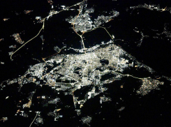 Космонавт Николай Чуб из Новочеркасска сфотографировал ночной Ростов с орбиты МКС 