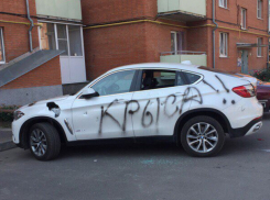 Неизвестные зверско изуродовали белоснежную «БМВ» в Ростовской области