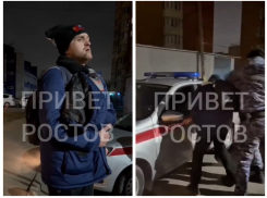 «Разрешите встать смирно и заткнуться»: неадекват с котом наорал на сотрудников Росгвардии в Ростове