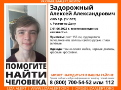 В Ростове в день защиты детей пропал 17-летний юноша