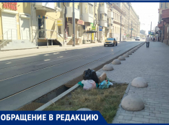 Мусор на улице в центре Ростова возмутил ростовчанку