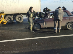 Туман, ставший причиной семи ДТП на трассе Ростов-Азов, попал на видео