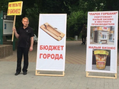 Глава администрации Ростова Сергей Горбань прокомментировал одиночный пикет продавца кваса 
