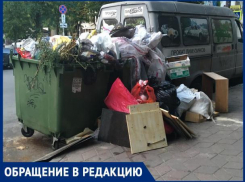 Жители Ростова пожаловались на зловонные мусорные баки в центре города