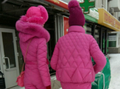 «Безумно» розовые красотки с коляской на зимней улице поразили ростовчан