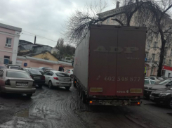 Беспредельно наглый водитель фуры поставил в неудобную позу ростовских автовладельцев 