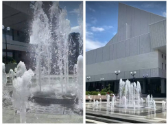 В Ростове заработал первый фонтан у Музыкального театра 