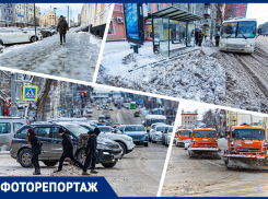 Фотограф показал улицы Ростова после мощного снегопада