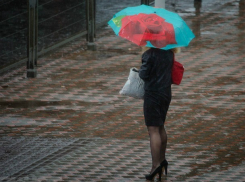 Мощная гроза с порывистым ветром и дождем движется на Ростов