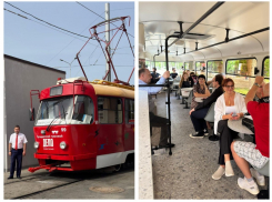 В Таганроге запустили первый туристический трамвай